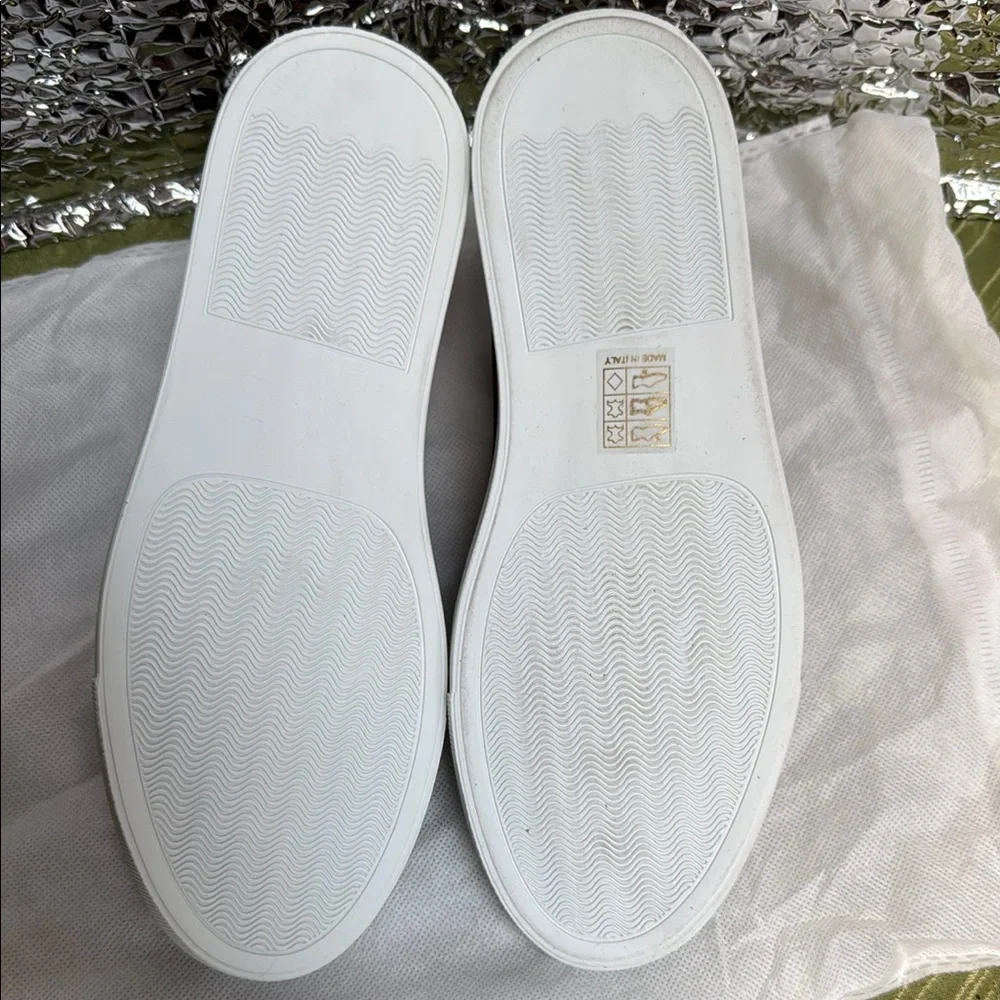 Tamara Mellon Leopard Print Sneakers with White Laces size 37 - Picture 3 of 4